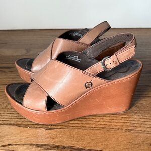 Brown Wedge Sandals size 9